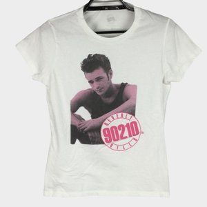 Vintage Beverly Hills 90210 Luke Perry Dylan McKay T Shirt White Medium M